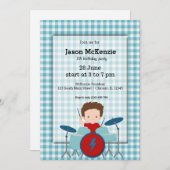 Rock Star verjaarfeest Kaart (Voorkant / Achterkant)