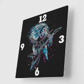 Rock Star Vierkante Klok (Hoek)