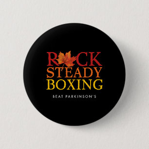 Rock Steady Boxing Autumn Leaf Ronde Button 5,7 Cm