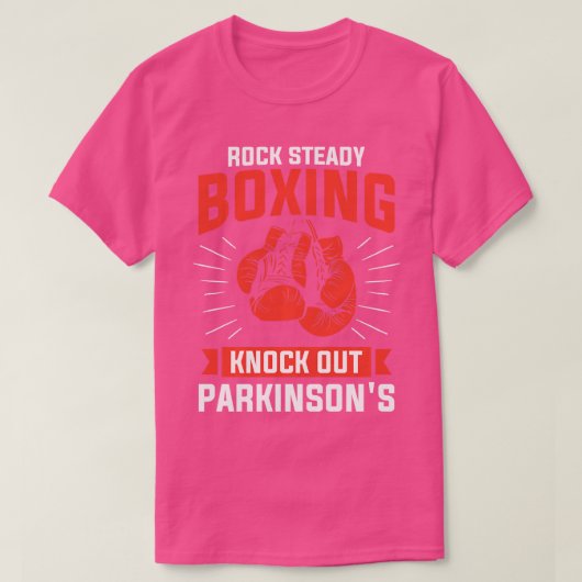 Rock Steady Boxing Knock Out Parkinsons Boxer Long T-shirt (Design voorkant)