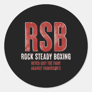Rock Steady Boxing RSB Fight Parkinson's Ronde Sticker