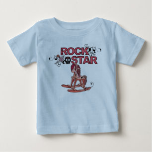 Rock ster grappige rocking paard baby outfit