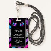 Rock ster Verjaardag Party VIP Pass Uitnodigingsba Badge (Achterkant met draagriem)