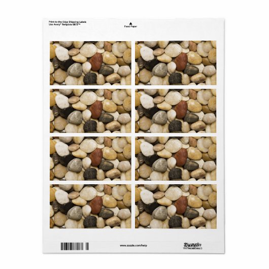 Rock Stone Background — Gepersonaliseerd Sjabloon Etiket (Full Sheet)