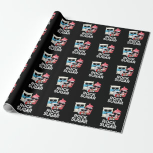 Rock Sugar Funny Food Pun Dark BG Cadeaupapier