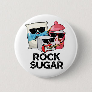 Rock Sugar Funny Food Pun Ronde Button 5,7 Cm