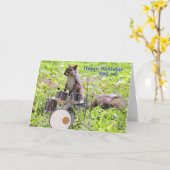 Rock sur carte d'anniversaire (Fleur jaune)