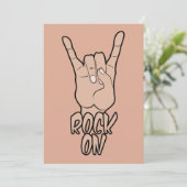 ROCK SUR les invitations personnalisées couleur (Debout devant)