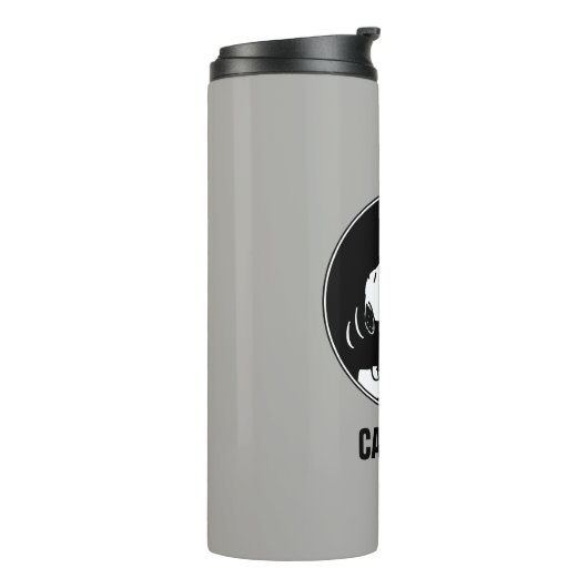 Rock T - shirts | Snoopy Howling | Jouw namen toev Thermosbeker (Gedraaid links)