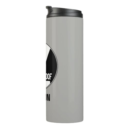 Rock T - shirts | Snoopy Howling | Jouw namen toev Thermosbeker (Geroteerd rechts)