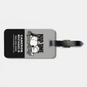 Rock T - shirts | Snoopy NAP tijd | Jouw namen toe Bagagelabel (Achterkant horizontaal)