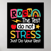 Rock Test Teacher Test Day Testing Day Poster (Voorkant)