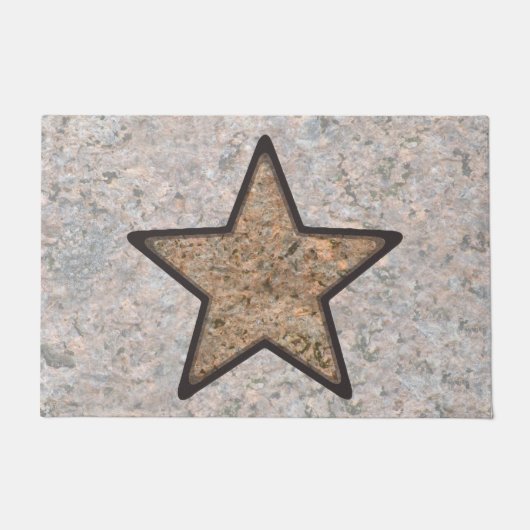 Rock Texture met Star Decor Deurmat (Voorkant)
