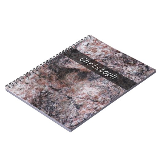 Rock Texture Pinkish with any Text Notitieboek (Linkerzijde)