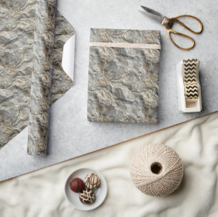Rock Texture Print Wrapping Paper Roll Cadeaupapier