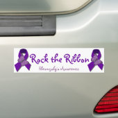 Rock the Ribbon Fibromyalgia Support Bumpersticker (Op auto)