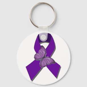 Rock the Ribbon Fibromyalgia Support Sleutelhanger