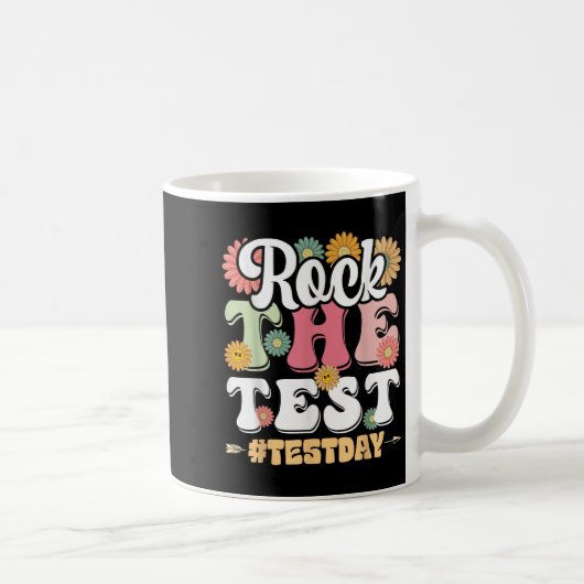 Rock The Test Testing Day Groovy Motivational Teac Koffiemok (Rechts)
