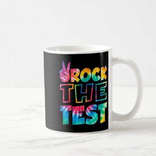Rock The Test Testing Day Retro Motivational Teach Koffiemok (Rechts)