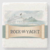 Rock the Yacht Stenen Onderzetter (Voorkant)
