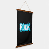 Rock Typografie Hangend Wandkleed (Gebogen)