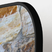 Rock Wall Realistische textuur foto Pickleball Paddle (Links Detail)