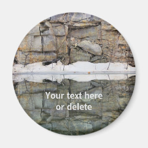 Rock Wall Reflections #2 Natuur Gepersonaliseerd Magneet