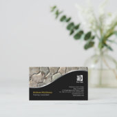 Rock Wall Textuur Interieur Design Visitekaartje (Staand voorkant)