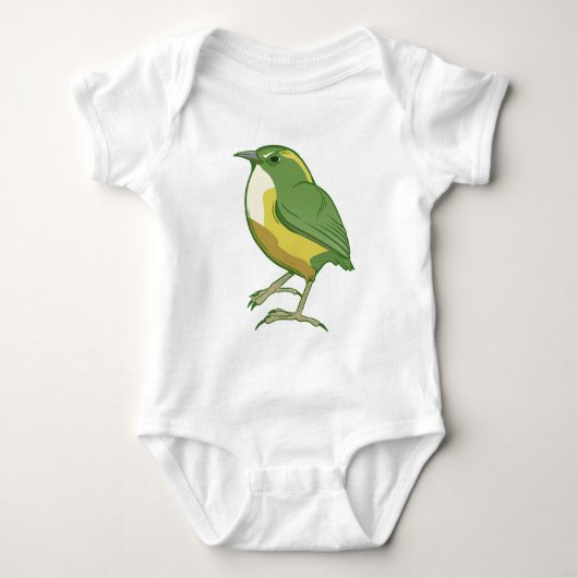 Rock Wren New Zealand Bird Romper (Voorkant)