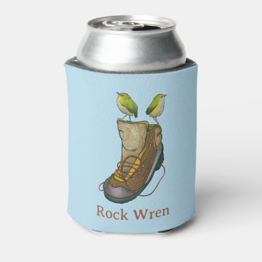 Rock Wren Tuke Op een wandelboot Blikjeskoeler (Blikje Achterkant)