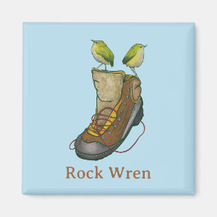 Rock Wren Tuke Op een wandelboot Magneet