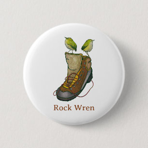 Rock Wren Tuke Op een wandelboot Ronde Button 5,7 Cm