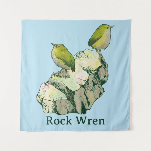 Rock Wren vogels Nieuw-Zeeland Wandkleed (Voorkant)
