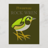 Rock Wren, Zuidereiland, NZ vogel Briefkaart (Voorkant)