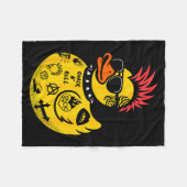 Rock Yellow Rubber Duck Men Women Kids Funny Duck Fleece Deken (Voorkant (Horizontaal))