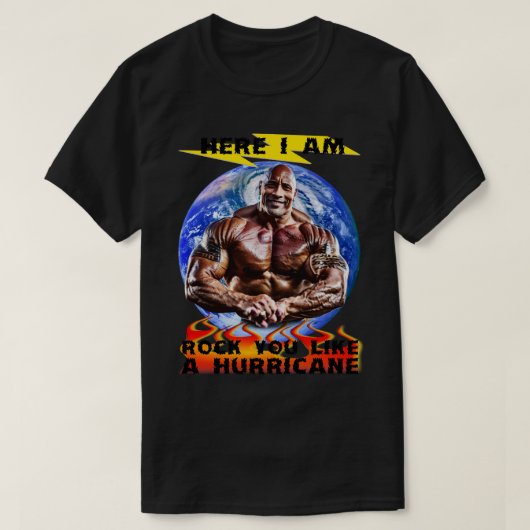 Rock You Like A Storm PARODY Funny Meme T-shirt (Design voorkant)
