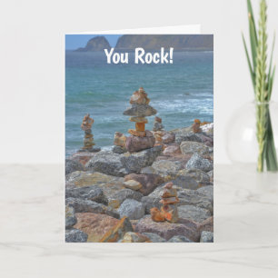 Rock You Rocks Beach Fun Carte d'anniversaire