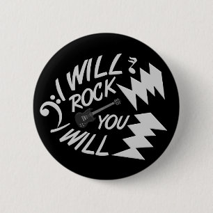 Rock You-toets Ronde Button 5,7 Cm
