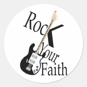 Rock Your Faith G Style Ronde Sticker