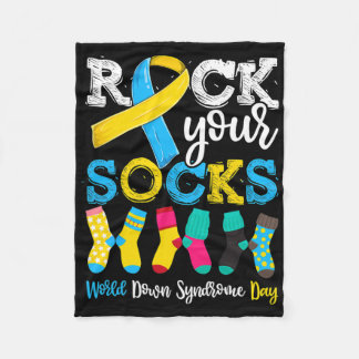 Rock Your Sokken Down Syndrome Awareness Kind Boys Fleece Deken