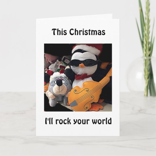 ROCK YOUR WORLD DEZE KERSTLIEFHEBBENDE KAART PINGU (Voorkant)