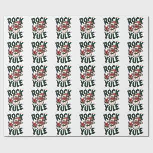 Rock Yule Sinterklaas Duivel Hoorns Yule Krampus Cadeaupapier