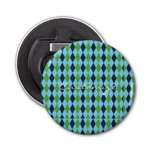 Rockabilable diamant plaid Thunder_Cove Button Flesopener