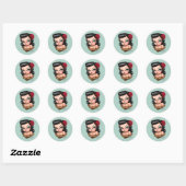 Rockabilly Baby Doll Ronde Sticker (Vel)