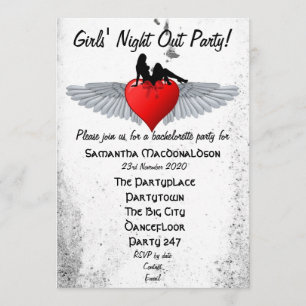 Rockabilly bachelorette kaart