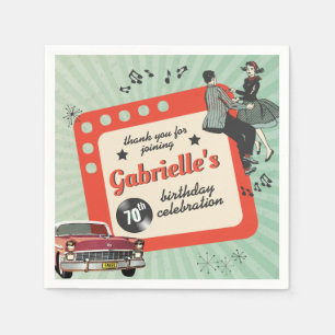 Rockabilly Birthday Party Servet