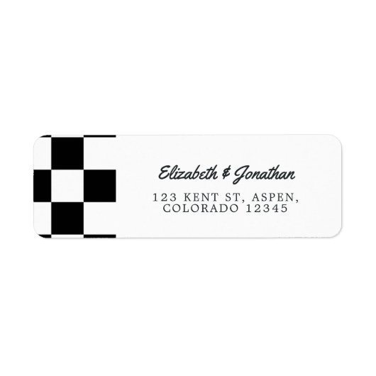 Rockabilly Bruiloft Etiket (Voorkant)