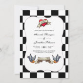Rockabilly Bruiloft Kaart (Voorkant)