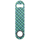 Rockabilly diamant plaid Thunder_Cove Speed Flessenopener (Achterkant)