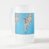  Rockabilly Fairy Frosted Glass Stein Matglas Bierpul (Voorkant links)